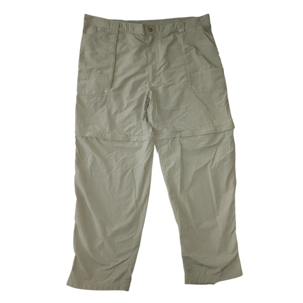 Field & Stream Pants Shorts‎ Mens Size XXL Solid Green Outdoor Convertible Zip
